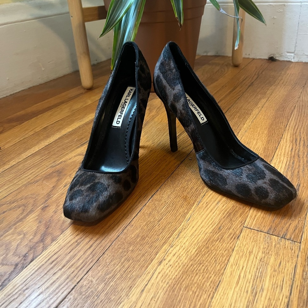 Karl Lagerfeld Paris Maki Real Cowhair Heels